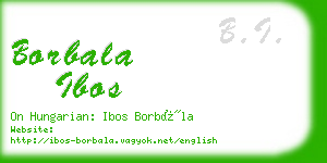 borbala ibos business card